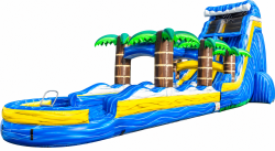 22' GIANT TROPICAL WATERSLIDE W/SLIP N DIP