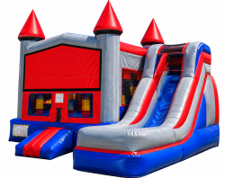 5 In 1  Gray Castle Combo Bounce